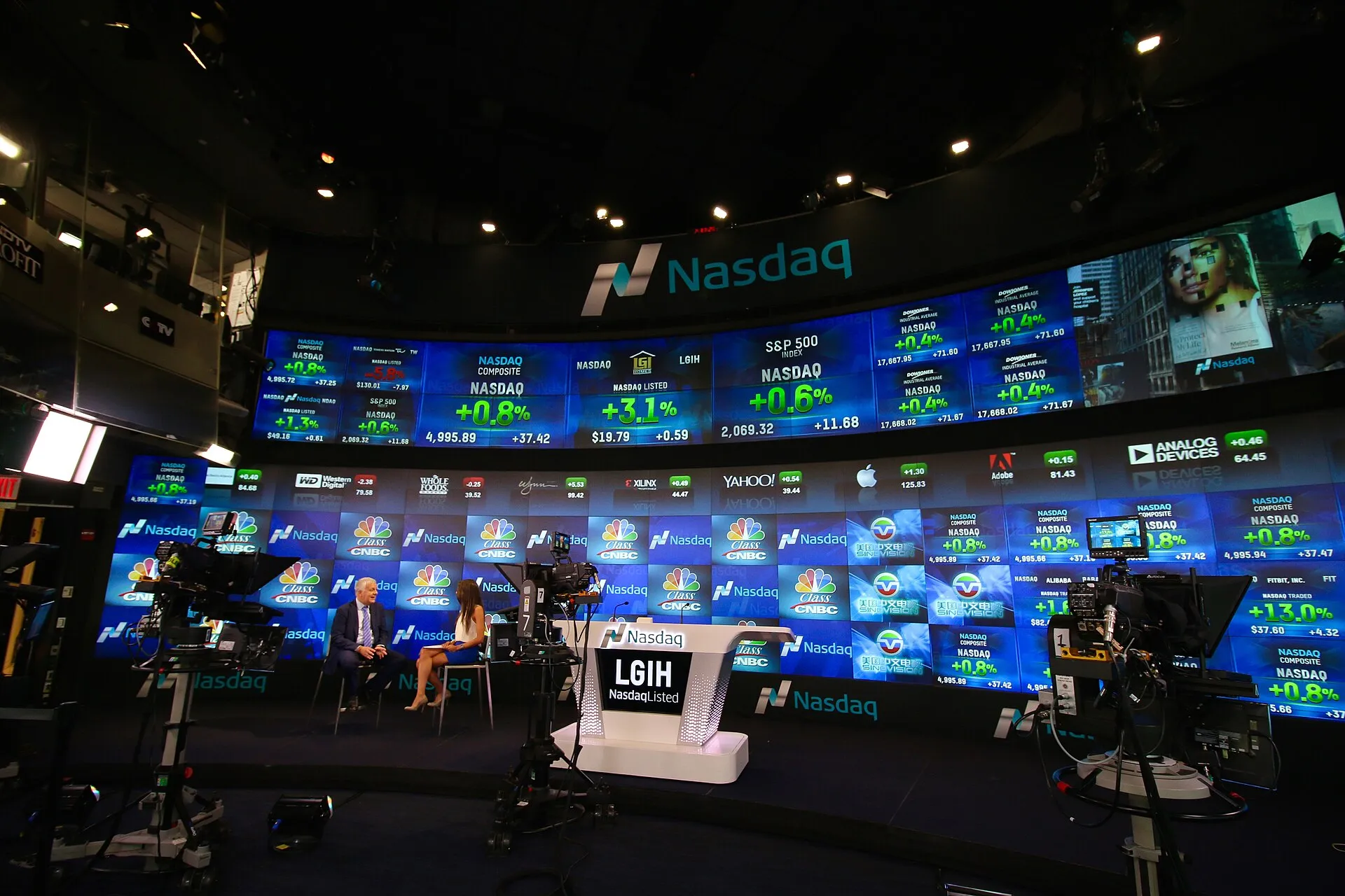 Nasdaq market site Times Square