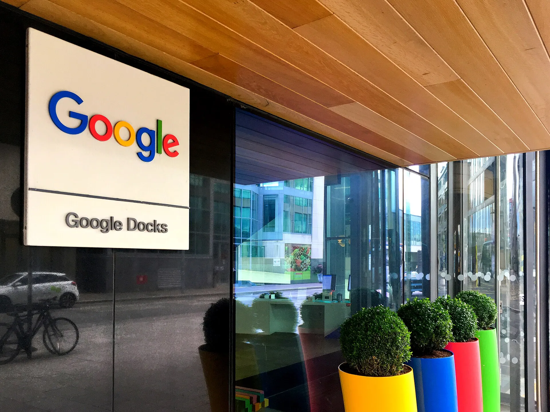 Google headquarters logo building